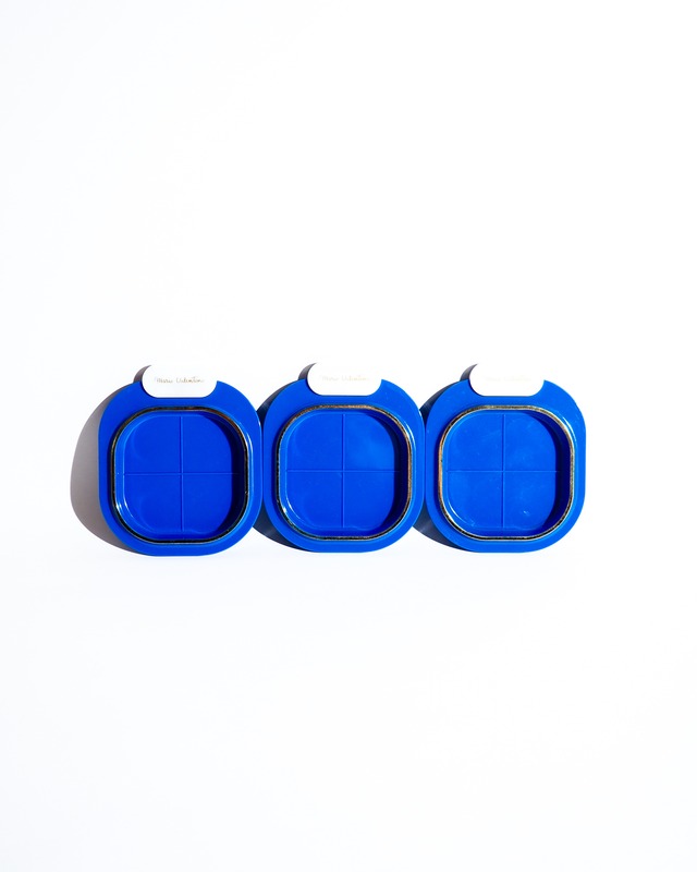 Blue plastic trinket box