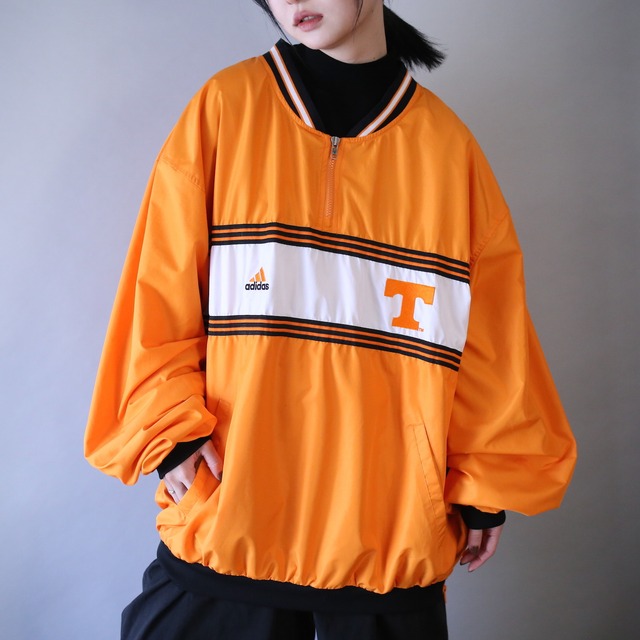 "adidas" XXL over silhouette good coloring half-zip pullover