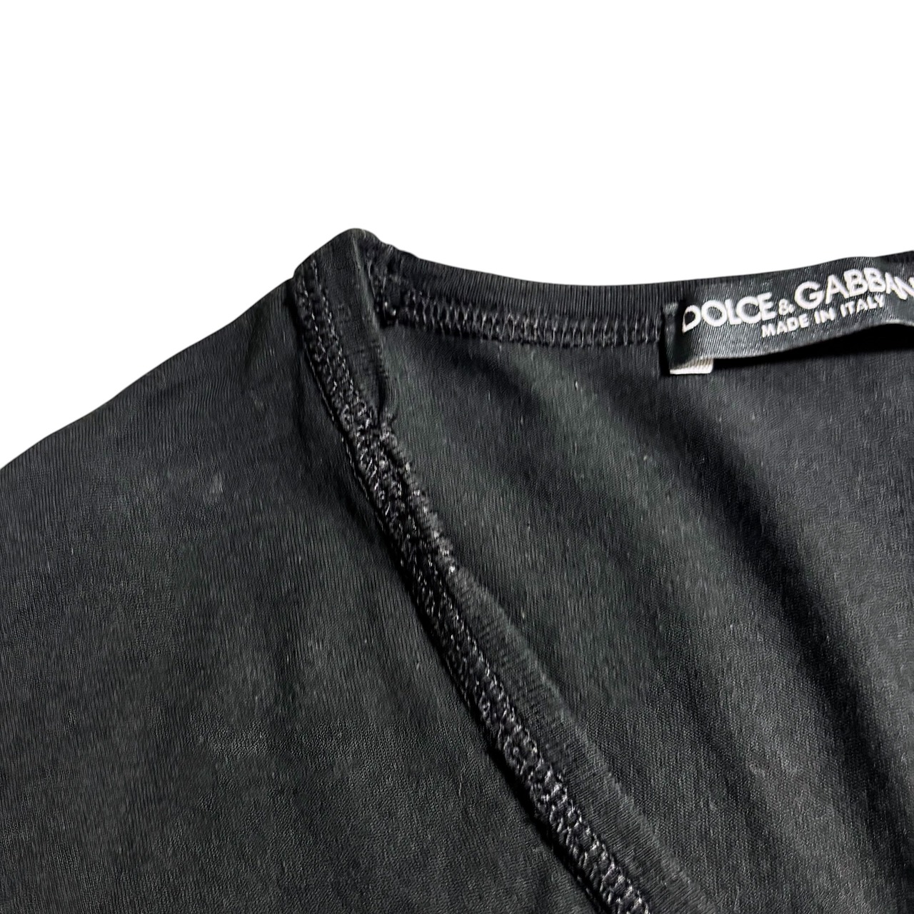 DOLCE&GABBANA black V neck tee
