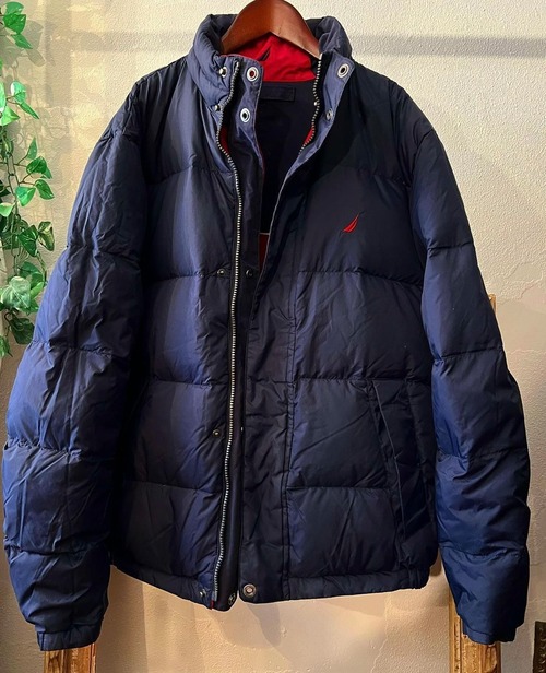 00's nautica reversible 2way colour down jacket 【M 】