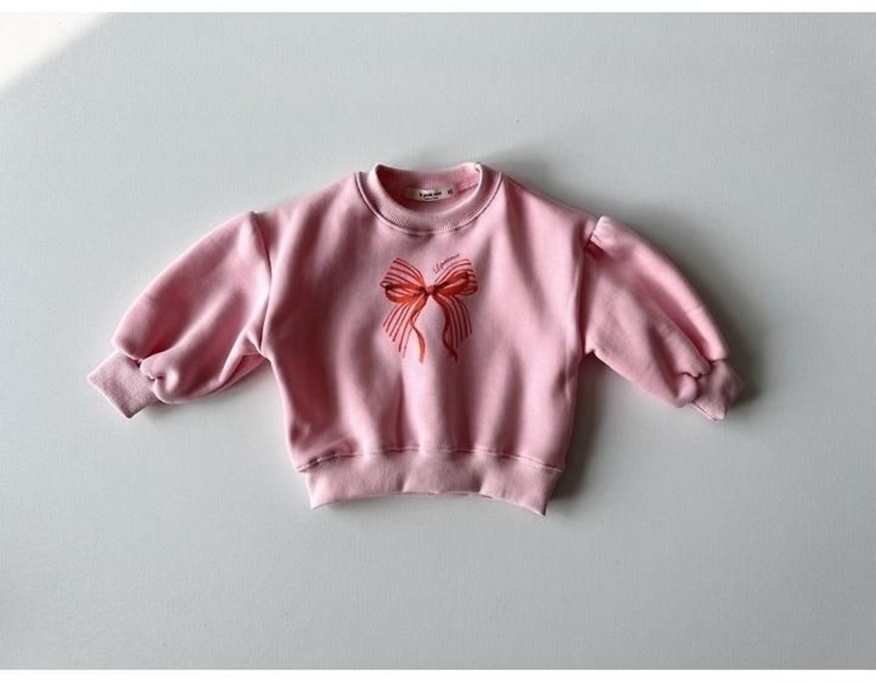 ルプティモ / le petit mo / リボンパフトレーナー / 韓国子供服 / キッズ / 26winter〖取寄〗*XS~XL*