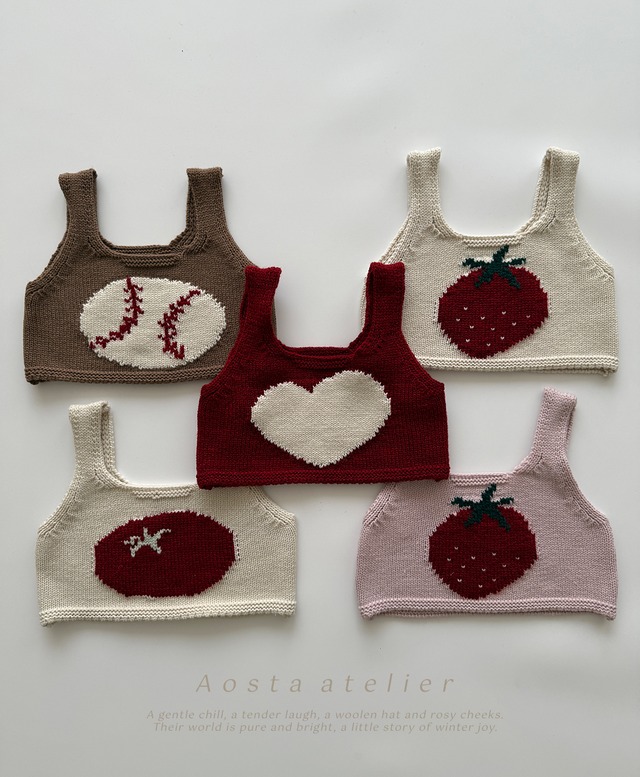 knit O vest【AOSTA】※12月下旬~1月上旬発送予定