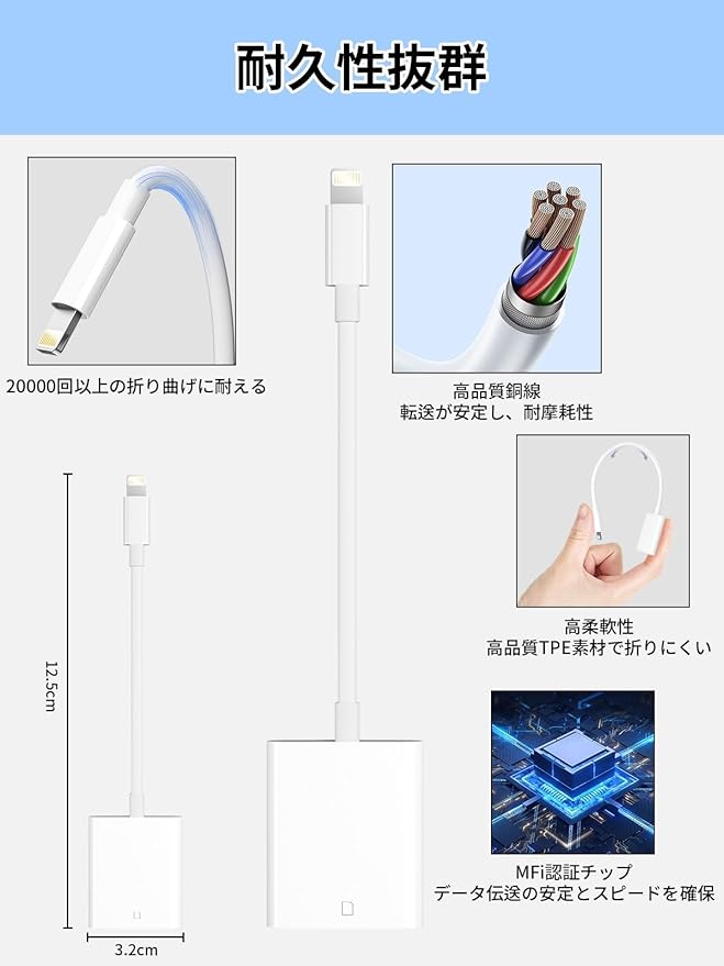 受渡し先決まりました。iPhone12 SDカードリーダー iPhone 【2025新登場 MFi認証品】ライトニング sd