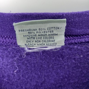 MV SPORT　クルーネック　スウェット　トレーナー　プリント　パープル　M