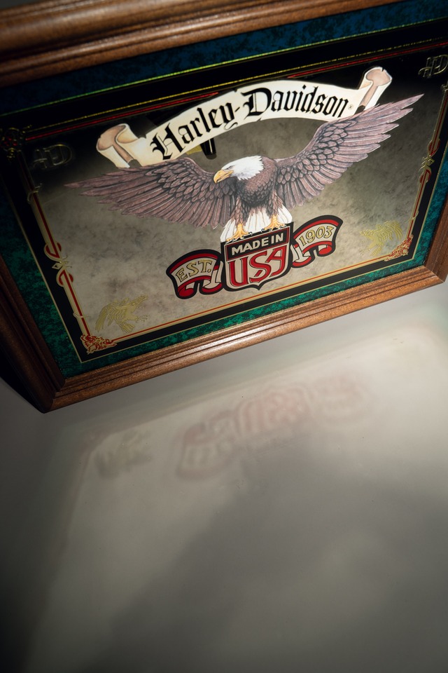 Official Harley Davidson Vintage Mirror Sign