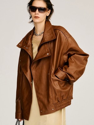 【26AW | WOMEN】PRANK PROJECT プランクプロジェクト / レザージャケット / Sheep Leather Bomber Jacket　31262216101　