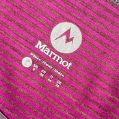 Marmot マーモット ボーダー ドライ 半袖Tシャツ L/ピンクパープル ブラウン