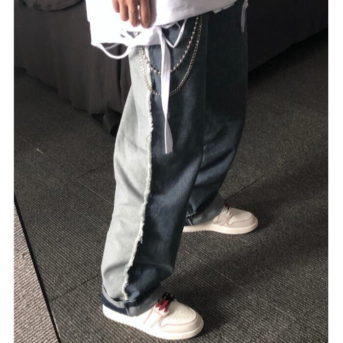 スタンダードカジュアルジーンズ オータムウィンタースタイルパンツ レディースルーズ レトロ かわいい 秋物 冬物 ケッペル19480399019