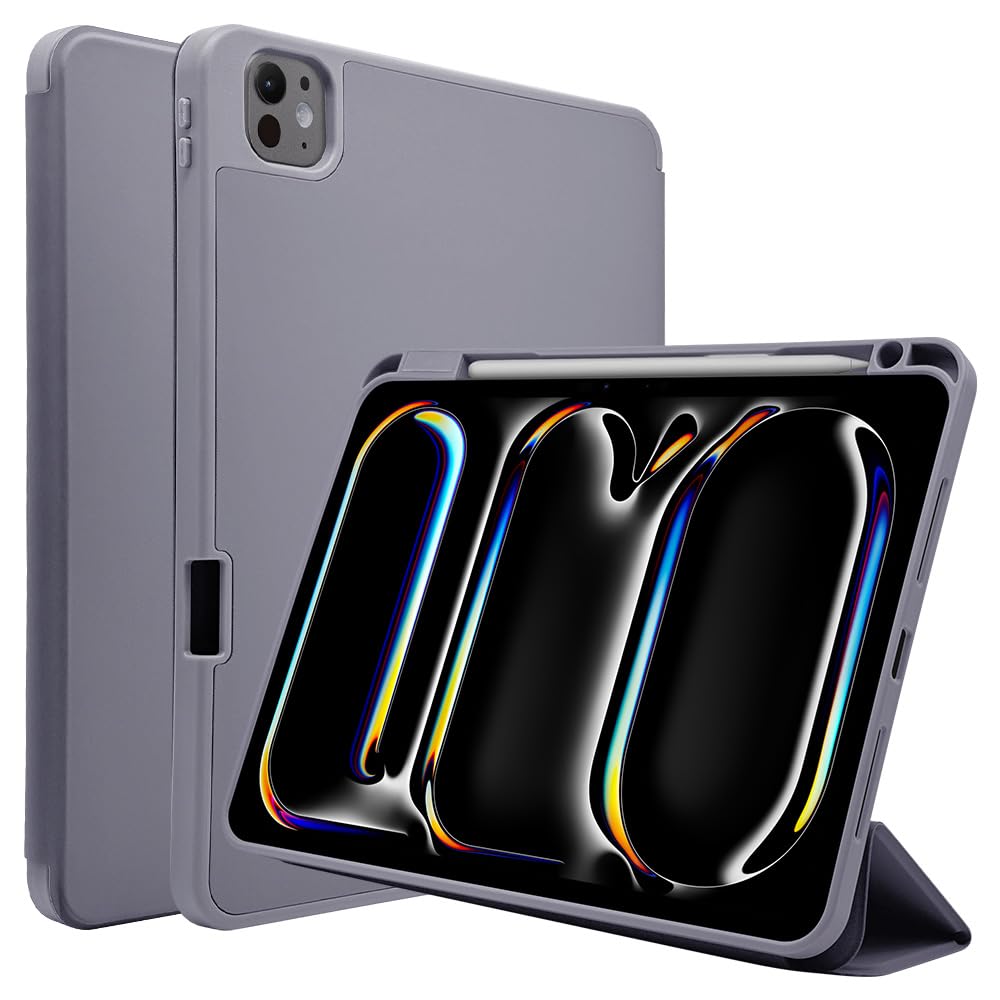 ラスタバナナ ケース カバー iPad Pro (M5) (M4) 11インチ 専用 手帳型 ブックタイプ スタンド機能 パープル 8035IPP11BPU