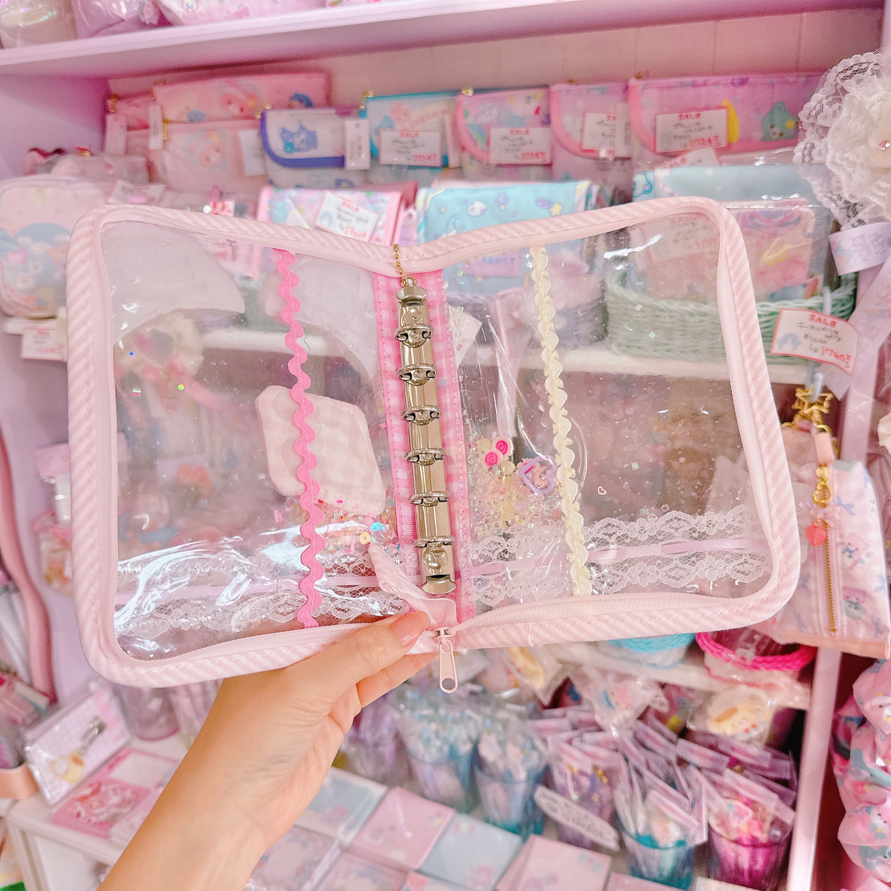 【K2】81-10ねこ耳A7シール帳（６穴）