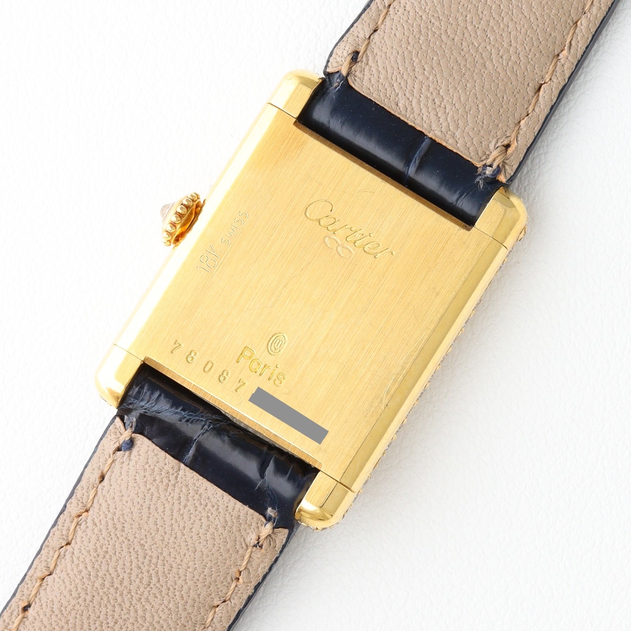 カルティエ タンクルイ SM ゴールド 純正ダイヤモンド 手巻き