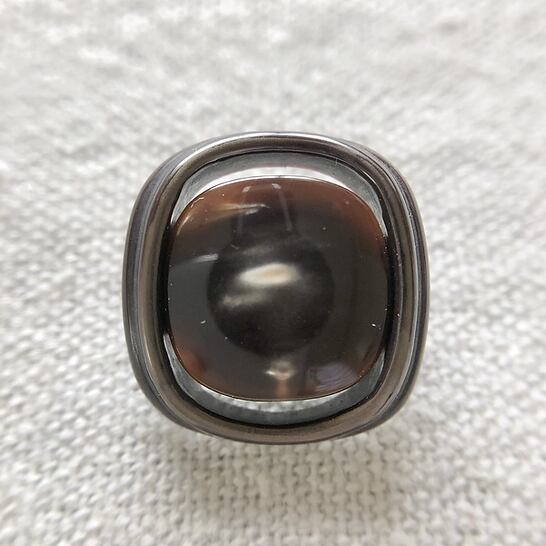 ●『2個セット』スクエア マーブルディープブラウン 20㎜