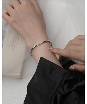 シンプルシルバーブレスレット【e-70459】