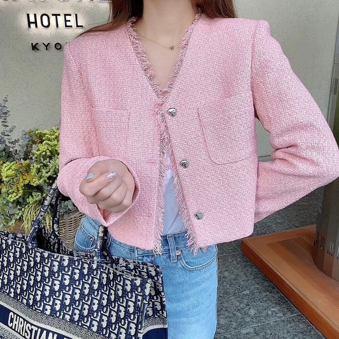 Heart tweed JK / pink(4月上旬頃発送予定)