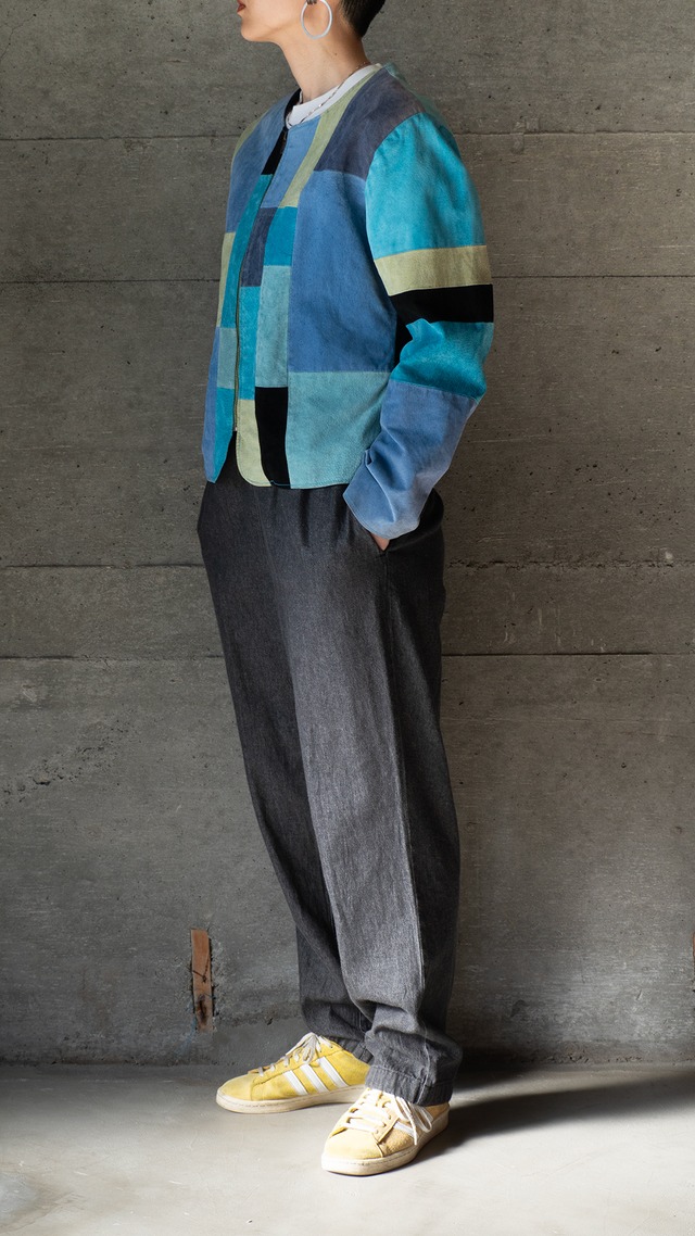 "Karen Arnold" '90s vintage Pig leather patchwork jacket