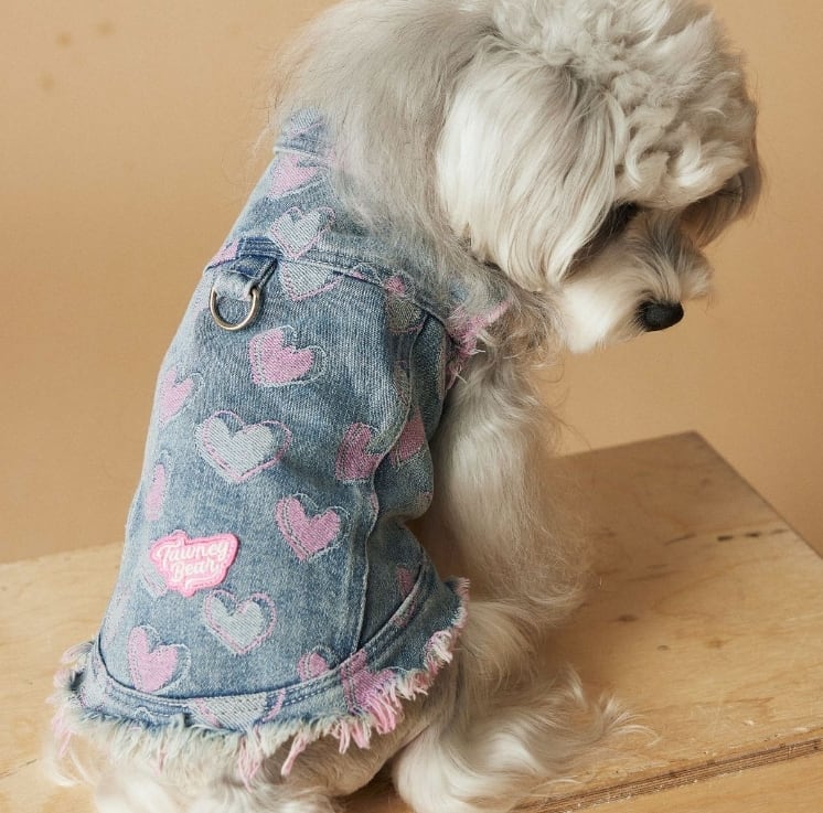 《即納》1103166 ハート柄デニム