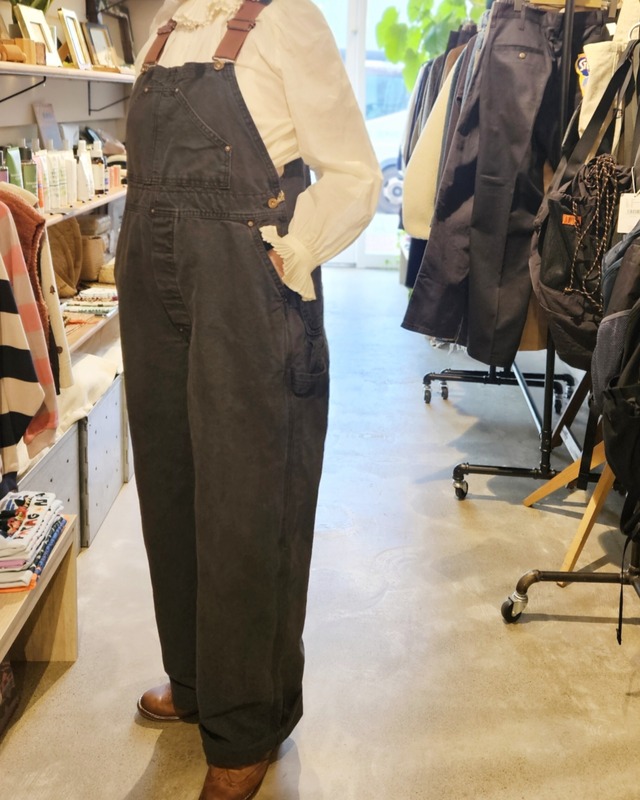 【MARET】オーガニックダックワークオーバーオール / BLK / M25A61