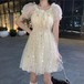 ✞ スリーブスパンコールストレッチ★♥カワイイ♥メッシュ エラスティック 伸縮 スウィート スクウェア ステッチ ✞ゴスロリ SM ミリ 甘ロリ クラロリ 和ロリ エレガント 黒ロリ 姫ロリ 華ロリ BB-BB80370523429