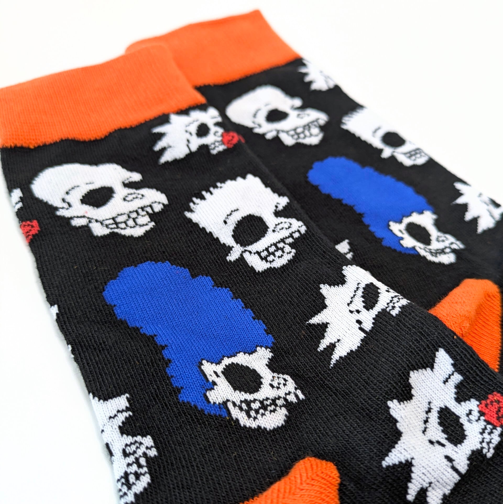 ♧【 crew socks / クルーソックス 】『 The Simpsons / シンプソンズ / Skeleton 』 靴下 / ソックス〚アメリカン雑貨 アメトイ〛