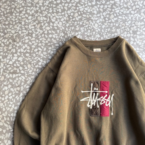 STUSSY / 90's OZ 製 Design sweat size L 白タグ