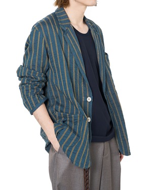 m's braque "TRIMMED JACKET〔BLUE STRIPE〕"