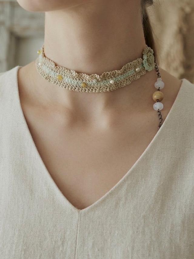 Vintage Fruit Beads Choker / MIX