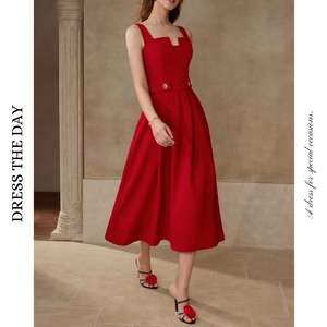 ウエストマークシンプルワンピース W0038