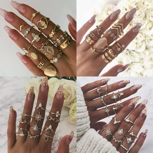 重ね付けリング 指輪のセット A1,A2,A3,A4