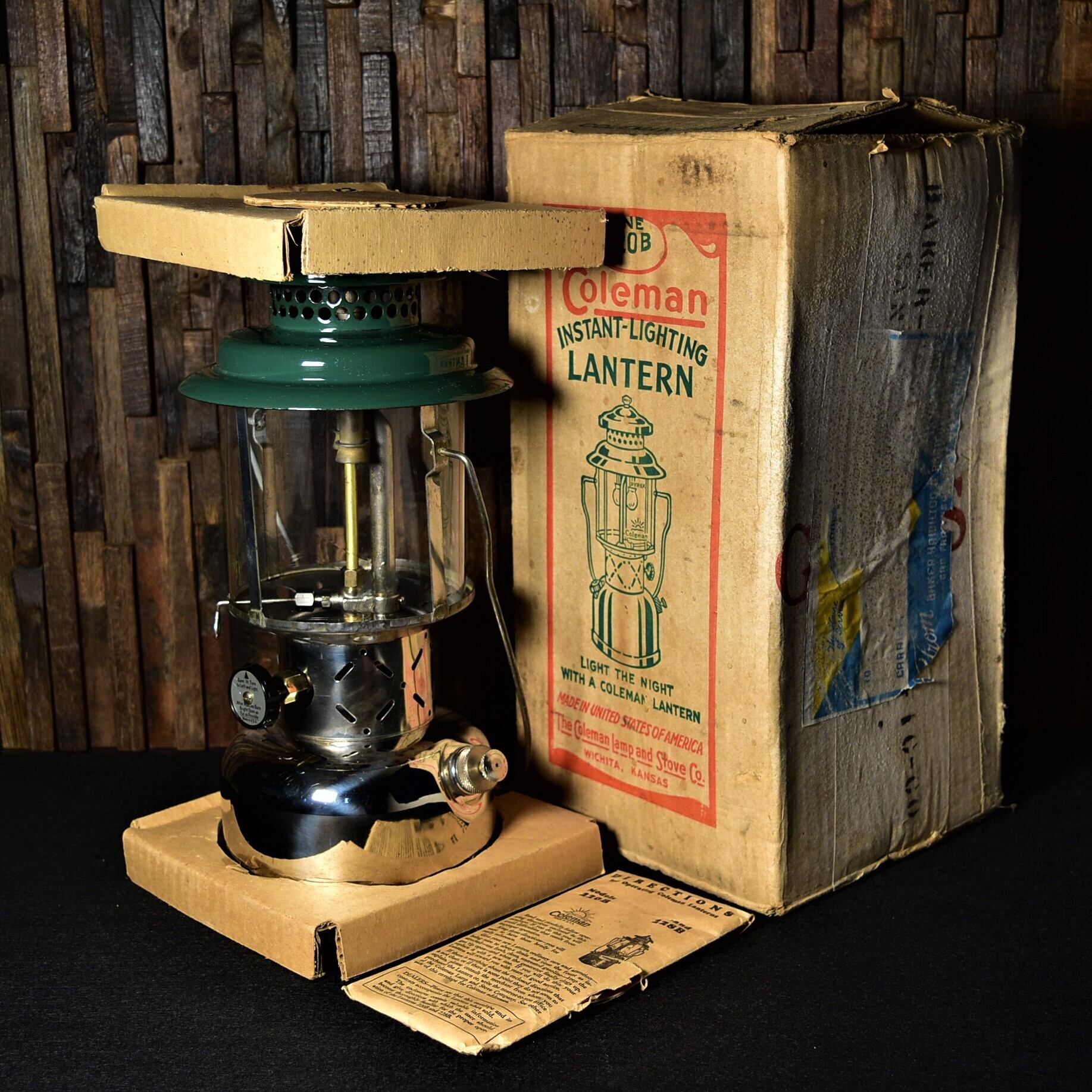 コールマン 220B 1940年1月製造 未点火箱付き ビンテージ ツーマントル