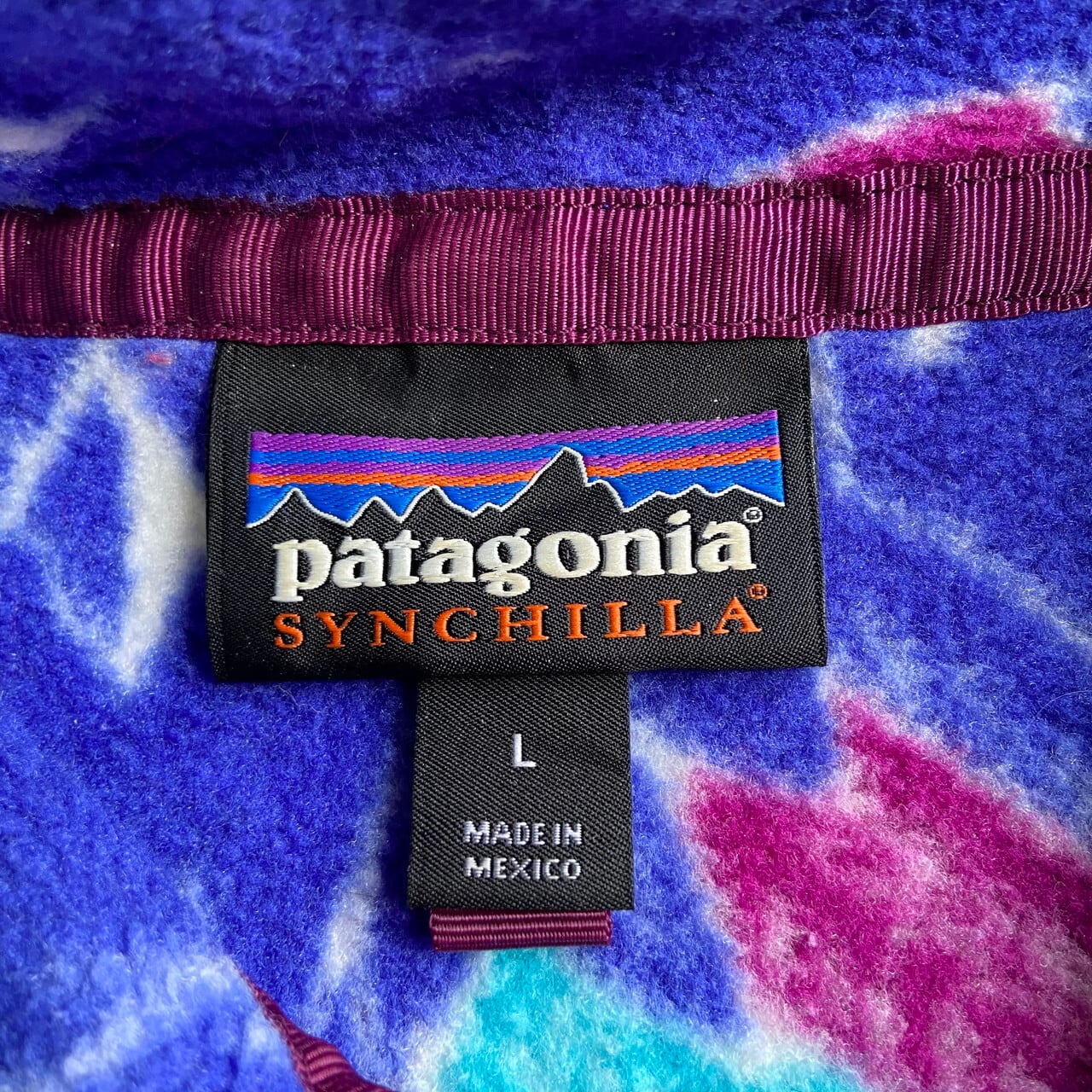 16年製 パタゴニア Patagonia SYNCHILLA シンチラスナップTフーデットジャケット 25270FA16 総柄 フリースフルジップパーカー レディースS /eaa296716