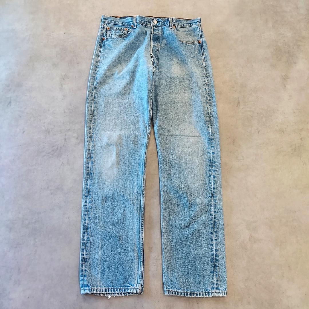 リーバイス501 Levis W36 デニム ヒゲ 青 90s 古着 17484