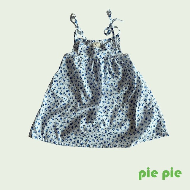 【取寄】pie｜bali dress (blue flower)｜バリワンピース（ブルーフラワー）｜XS-XL｜kids｜26 summer