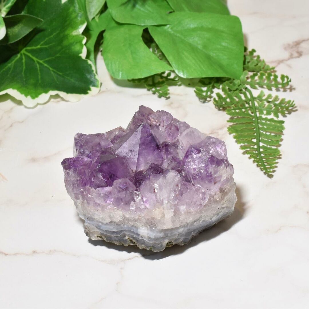 虹入りアメシスト クラスター ブラジル産 AMG03