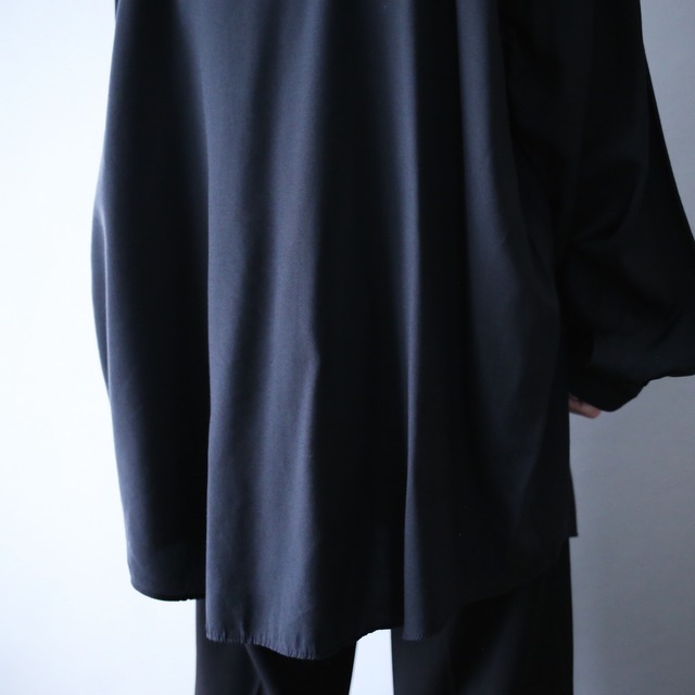 "刺繍" colorful geometry design XXL over silhouette black mode shirt