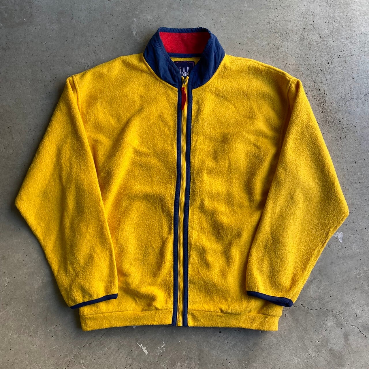 90年代 OLD GAP オールドギャップ フルジップ フリースジャケット メンズL 古着 90s ヴィンテージ ビンテージ イエロー  黄色【フリースジャケット】【SS2201-30】 | cave 古着屋【公式】古着通販サイト