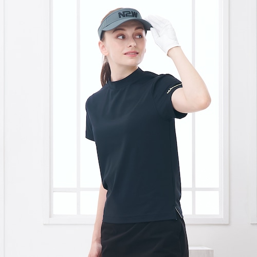 Ladie's-Mock-Turtleneck-Black