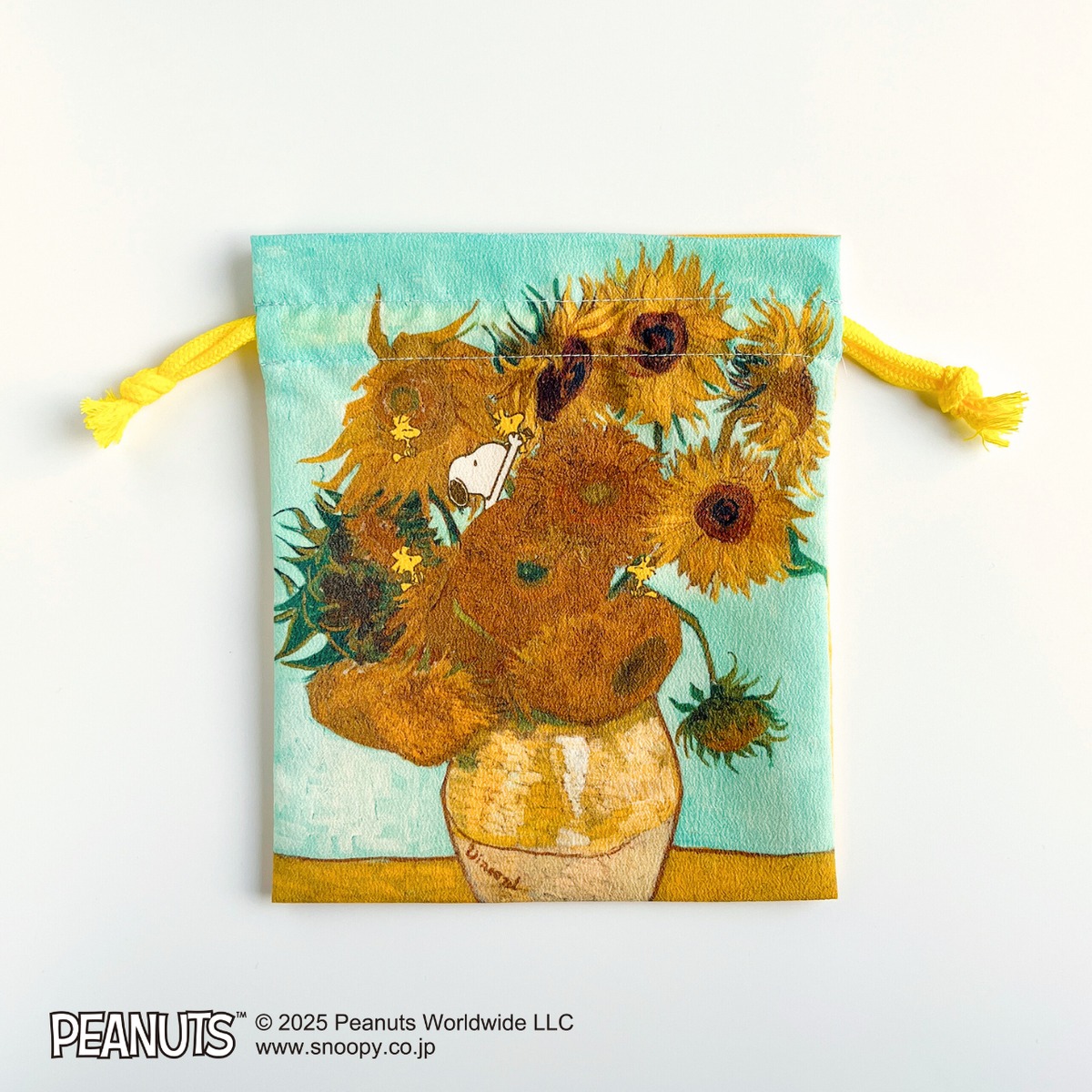スヌーピー 巾着 ゴッホ ひまわり | hmm, by 東京都美術館ミュージアム