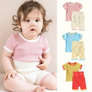 【BABY】カラーバリリブセットアップ