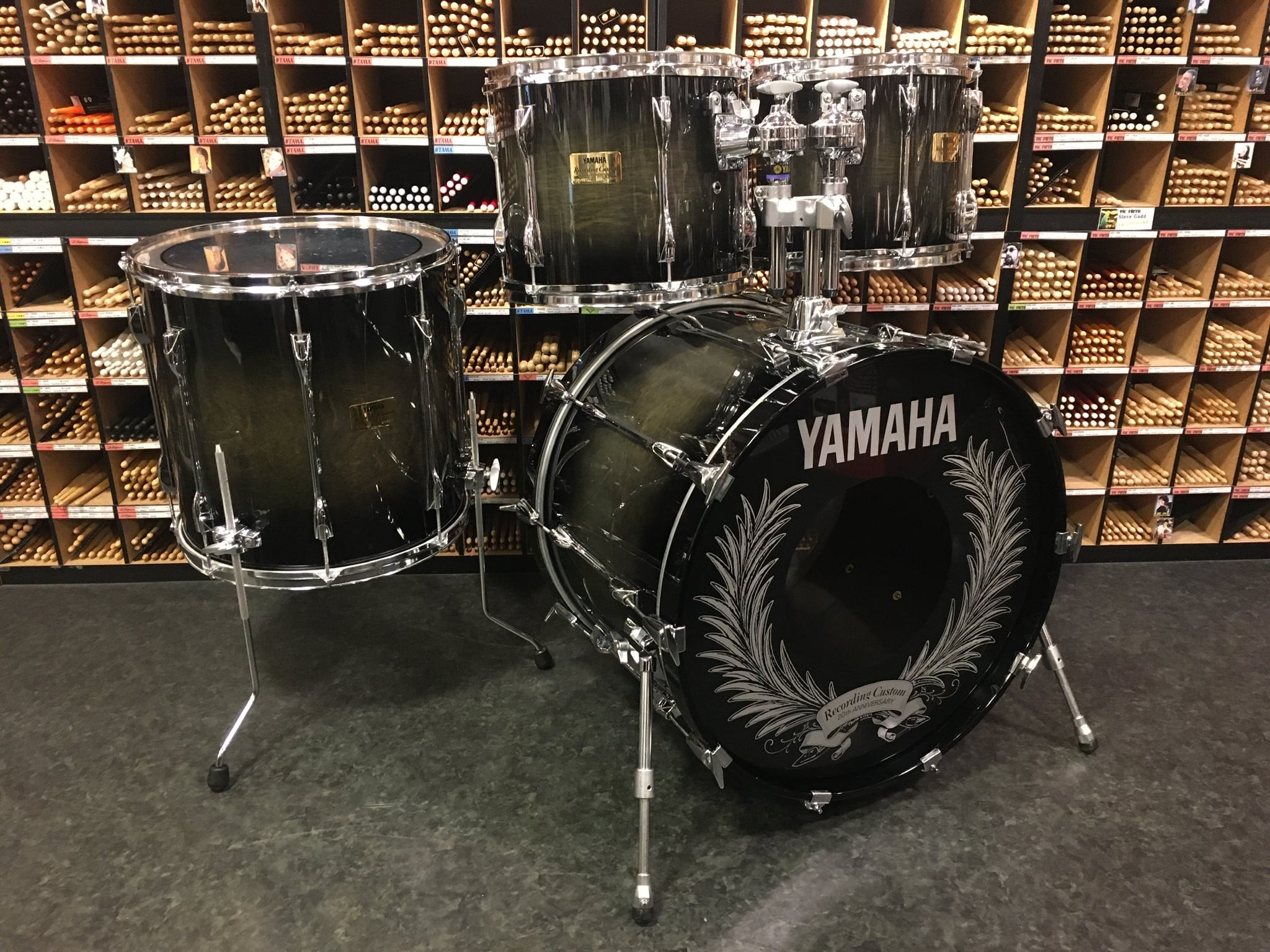 Vintage]YAMAHA Recording Custom 20th Anniversary Drum Set 22 16 1