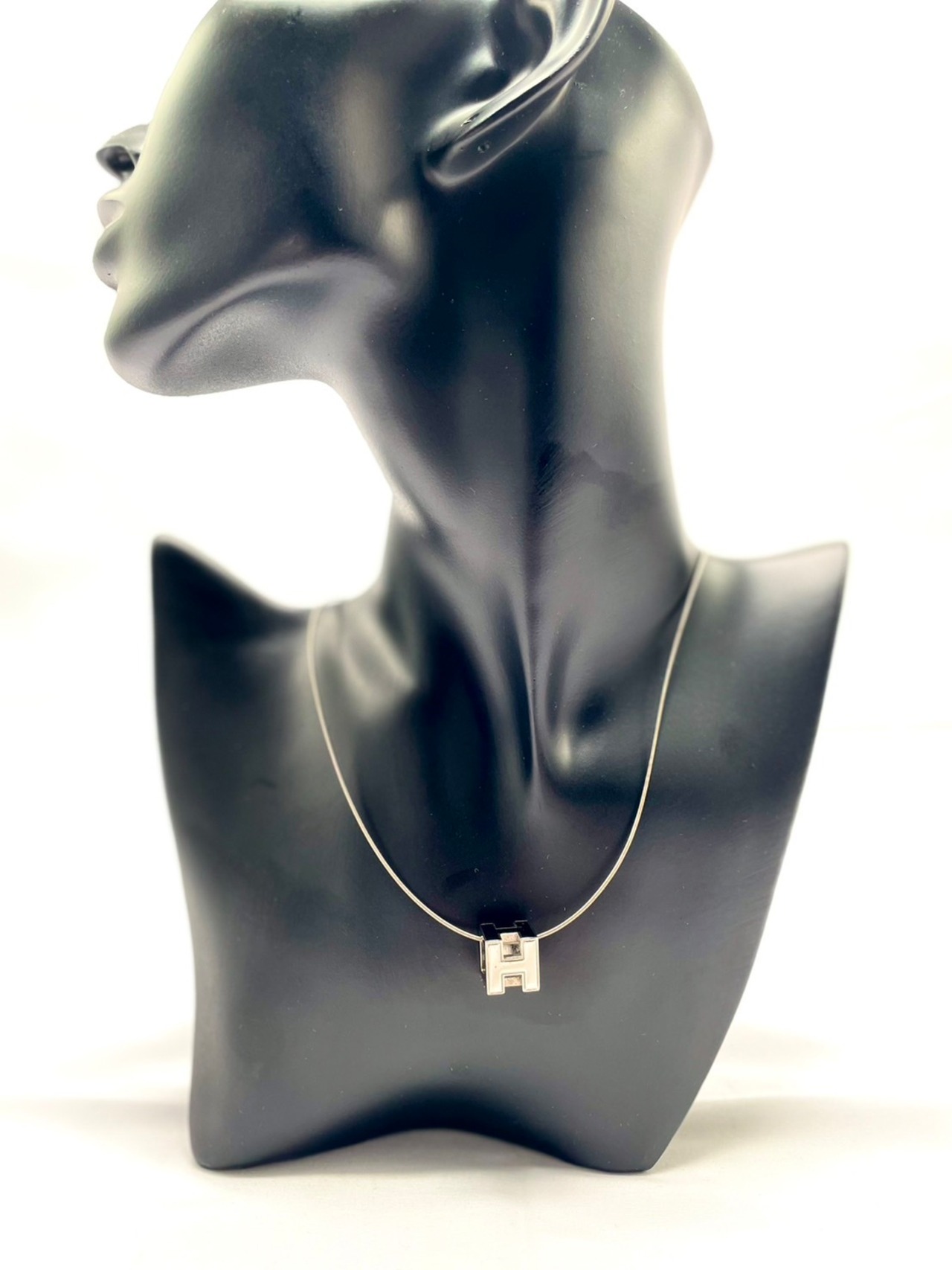 HERMES　　カージュドアッシュ　シルバー×ブラック　NC　ネックレス