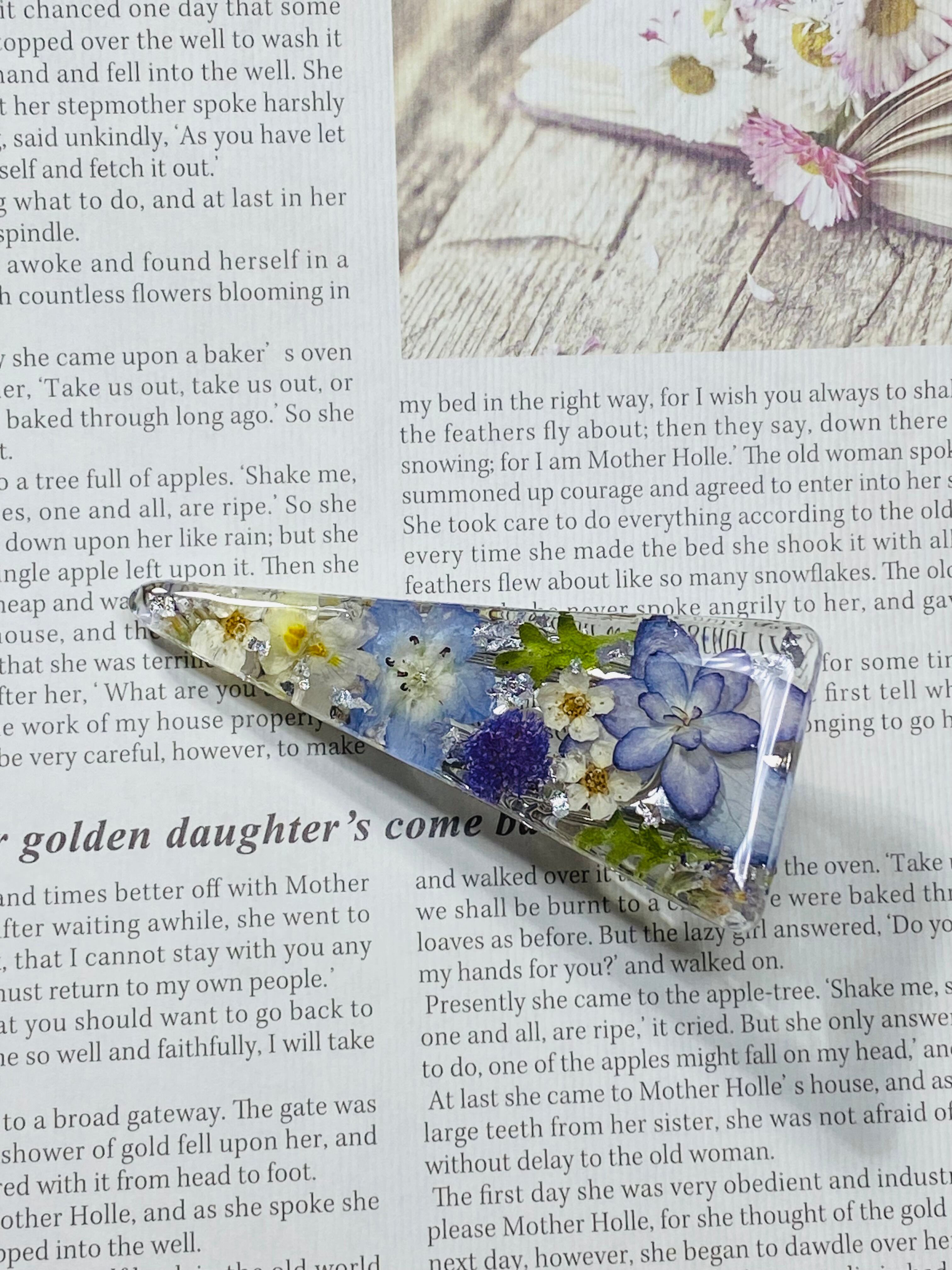 ネモフィラと紫陽花のヘアクリップ レジン