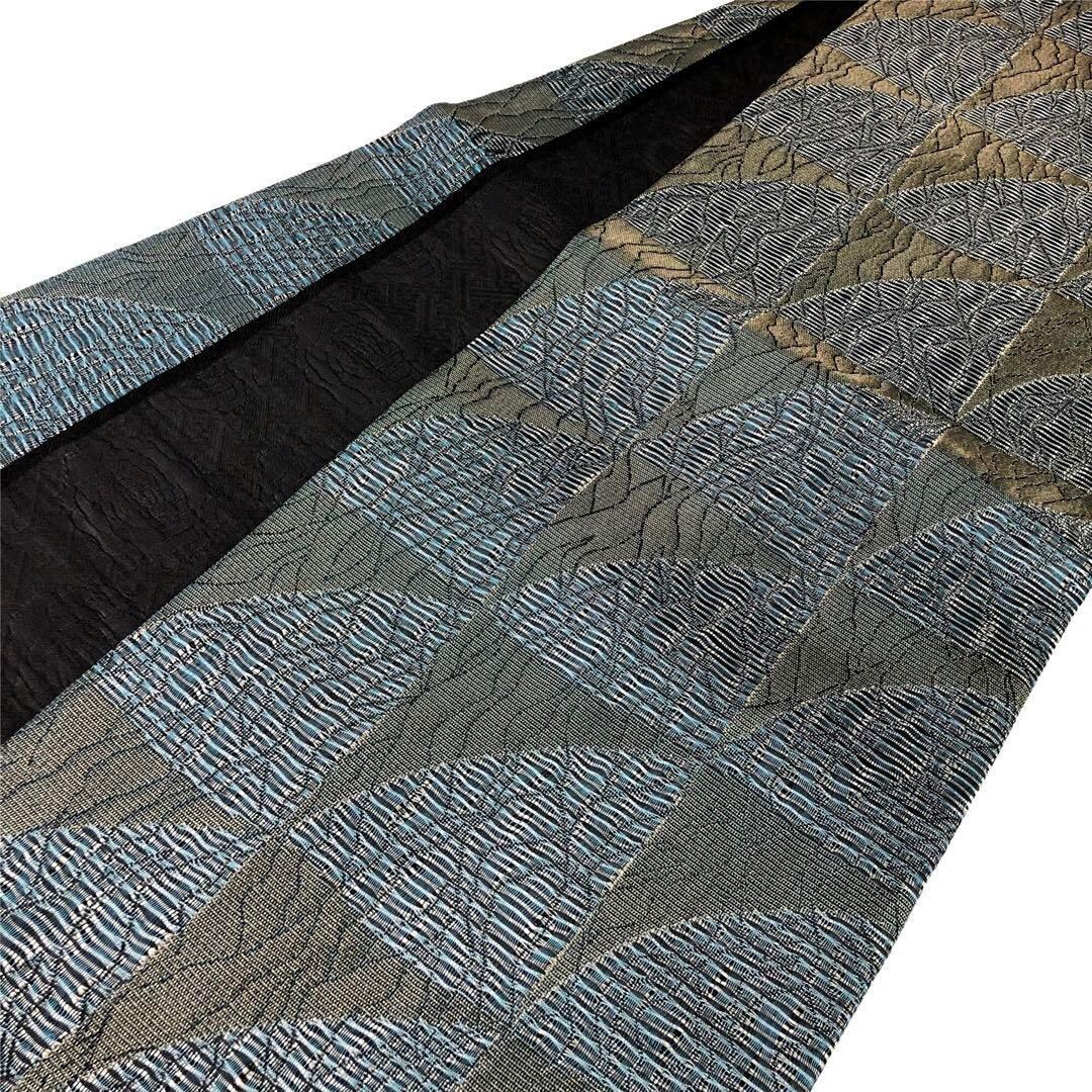 O-2685 袋帯 現代的な織模様 金銀糸 | リユース着物専門店 わびさび