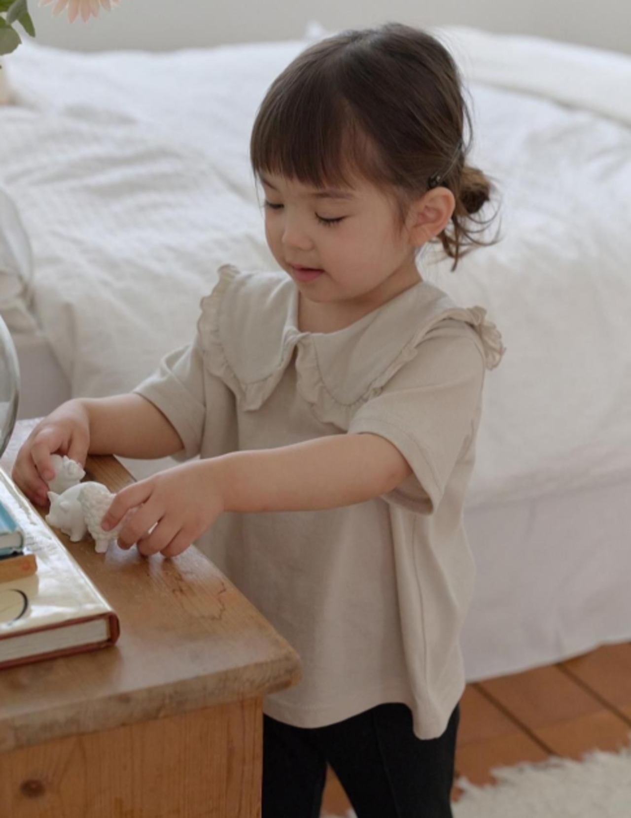 bebenine 26/SM フリル丸襟Tシャツ