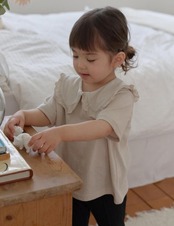 bebenine 26/SM フリル丸襟Tシャツ