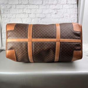 CELINE セリーヌ マカダム レザー ボストンバッグ ブラウン A-13719