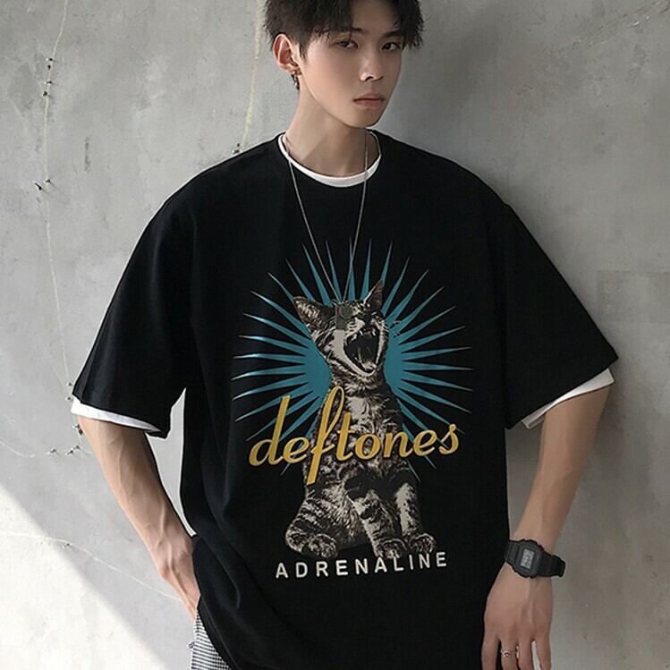 全2色 Tシャツ カットソー プリント カジュアル シンプル