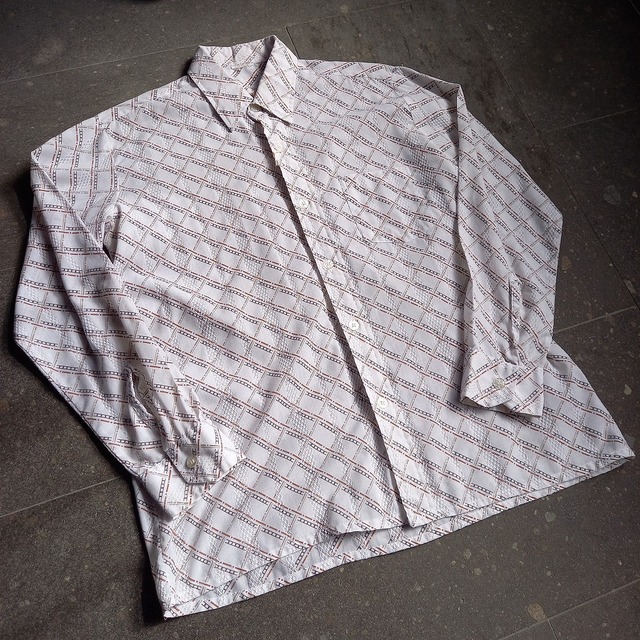 ヨーロッパ製？ パターンシャツ used [103041]