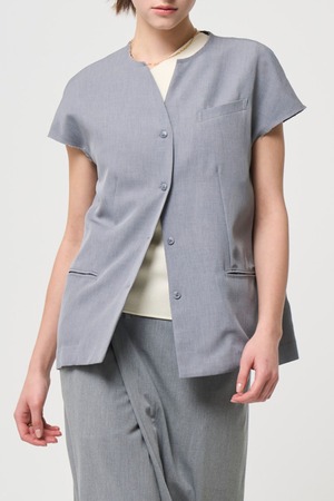 Short Sleeves Shirts Jacket - GRAY