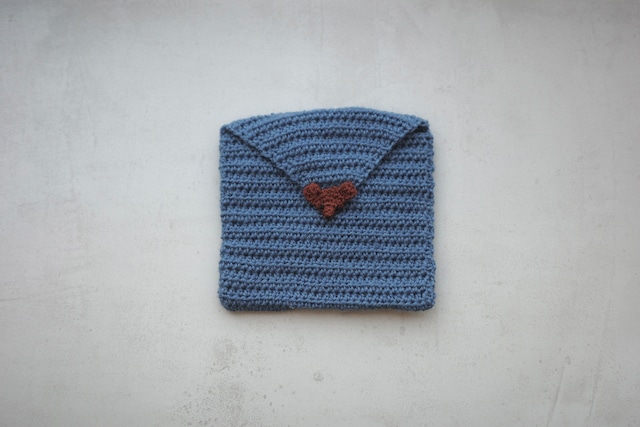 小さなくまのミニポーチ・ブルー(11×10cm)