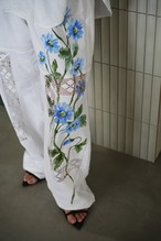 vintage lace pants blue chamomile